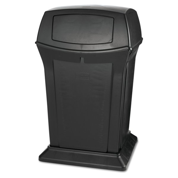 Rubbermaid Commercial 45 gal Rectangular Prism Fire-Safe Container, Black, Side Door, Structural Foam FG917188BLA